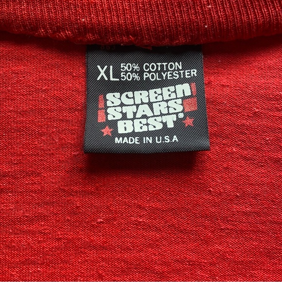 VTG Screen Stars Best Black Label Native American beaded Fringe Tee Shirt. XL - Picture 15 of 16